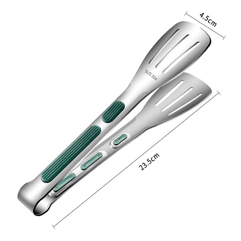 

Нескользящие щипцы из нержавеющей стали для еды, мяса, салата, хлеба, зажим для сервировки, инструмент для приготовления пищи серебряный