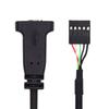 Xiwai Single Port USB Type C Female To USB Motherboard Header Cable with 20cm 3.1 USB-C 2.0 9-Pin 10-Pin Bracket,