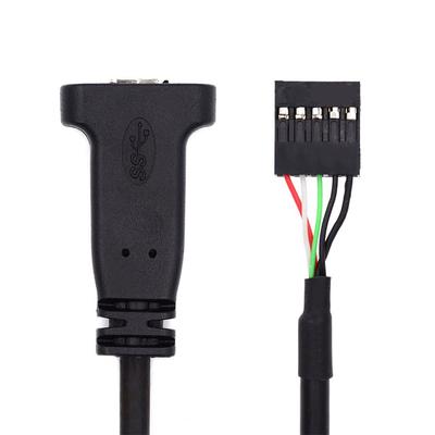 Xiwai Jednoportový USB Typ C Samice na USB Header základní desky Kabel s 20cm 3.1 USB-C 2.0 9-Pin 10-Pin Držák,