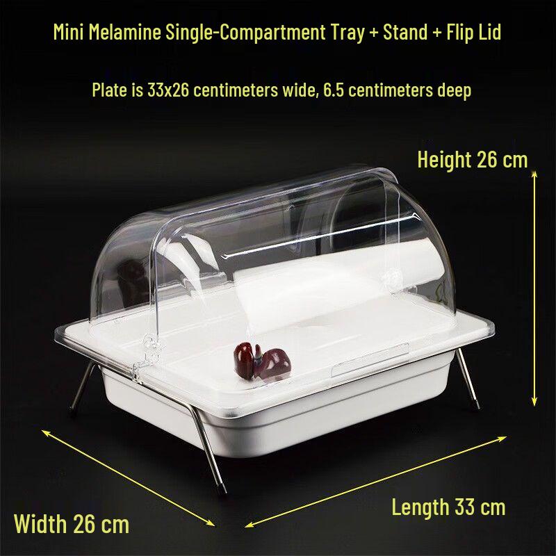 Melamine Food Display Tray with Lid