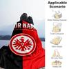 Individuelle Personalisierte Decke Frankfurt Fußball Weiche Wohndecke, Geeignet für Familie und Freunde, Sofadecke, Heimdekoration Weihnachtsgeschenk