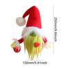 Christmas Green Beard Gnome with Red Heart Mini Faceless Man Toy Festival Theme for Home Table Top Decorations