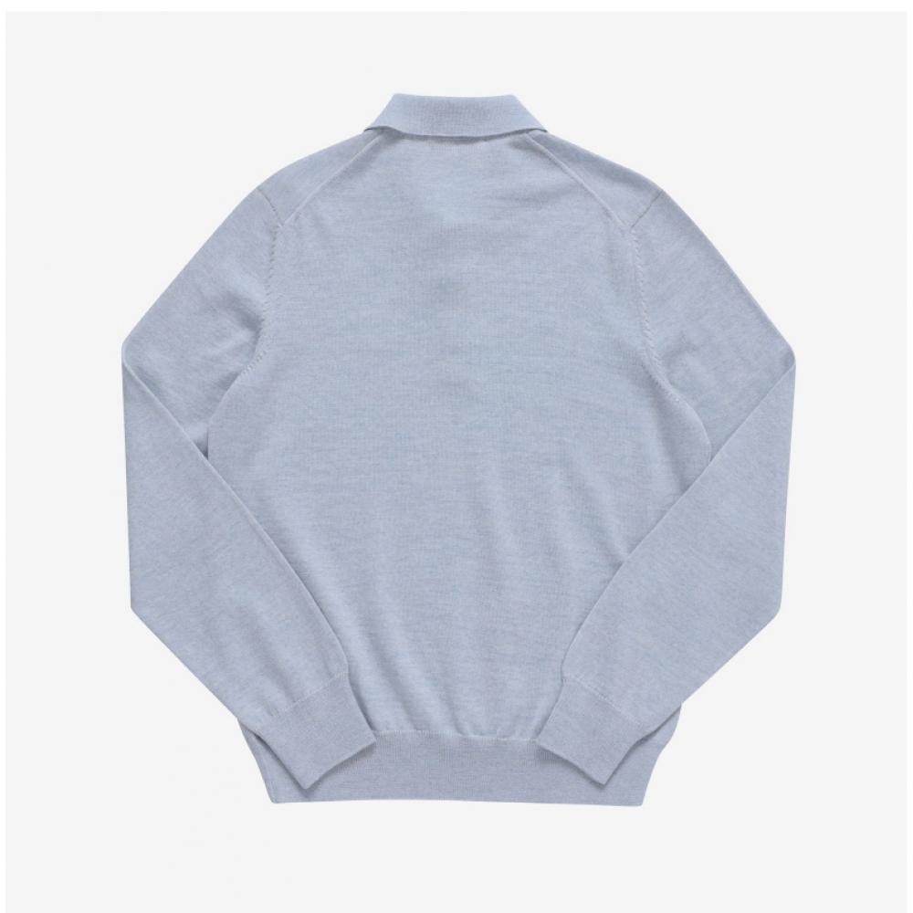 Maison Kitsune Mm00211kt1036 H410 Bold Fox Head Patch Polo Herren Strick