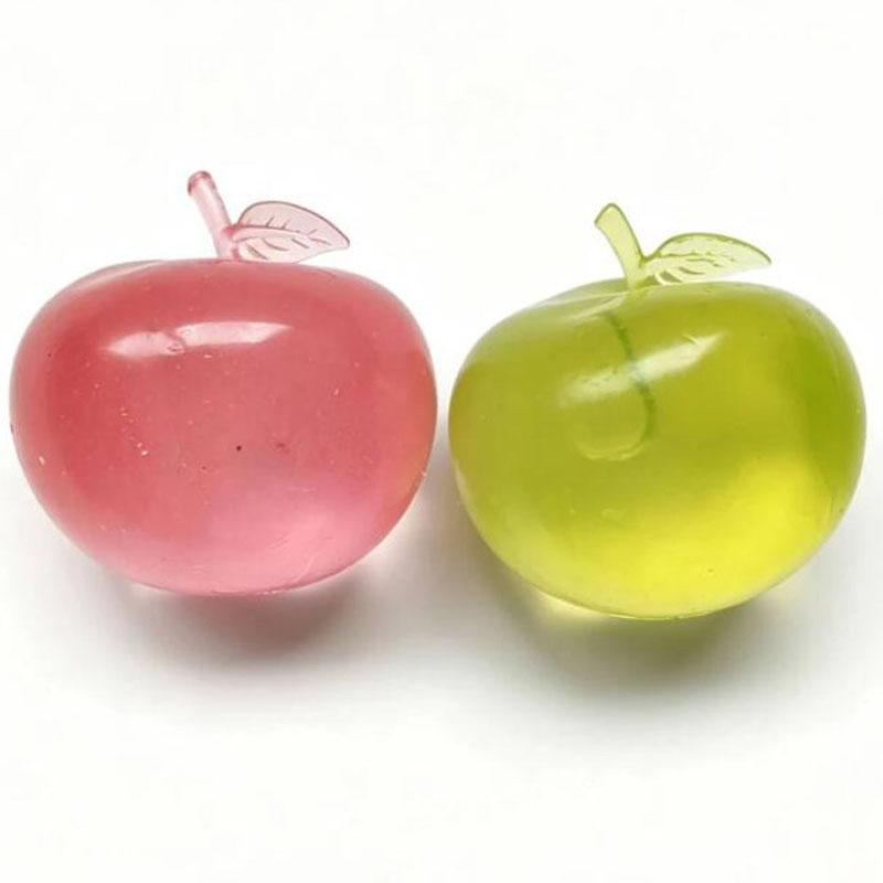 Squishy Green Apple Stress Ball Soft Fidget Sensory Toy for ADHD Autism Slow Rebound Squeeze Toy for Adults Christmas Gift