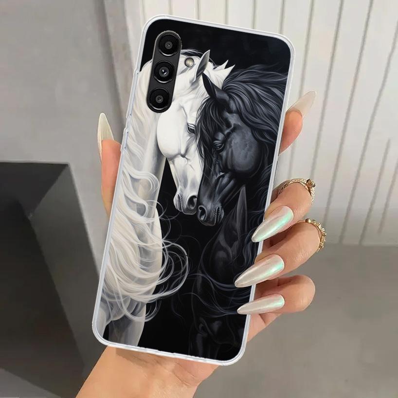 Animal Black Horse Phone Case for Samsung Galaxy A17 A16 A37 A26 A36 A57 A56 A15 A25 A35 A55 A14 A24 A34 A54 A13 A23 A33 A53 Gal