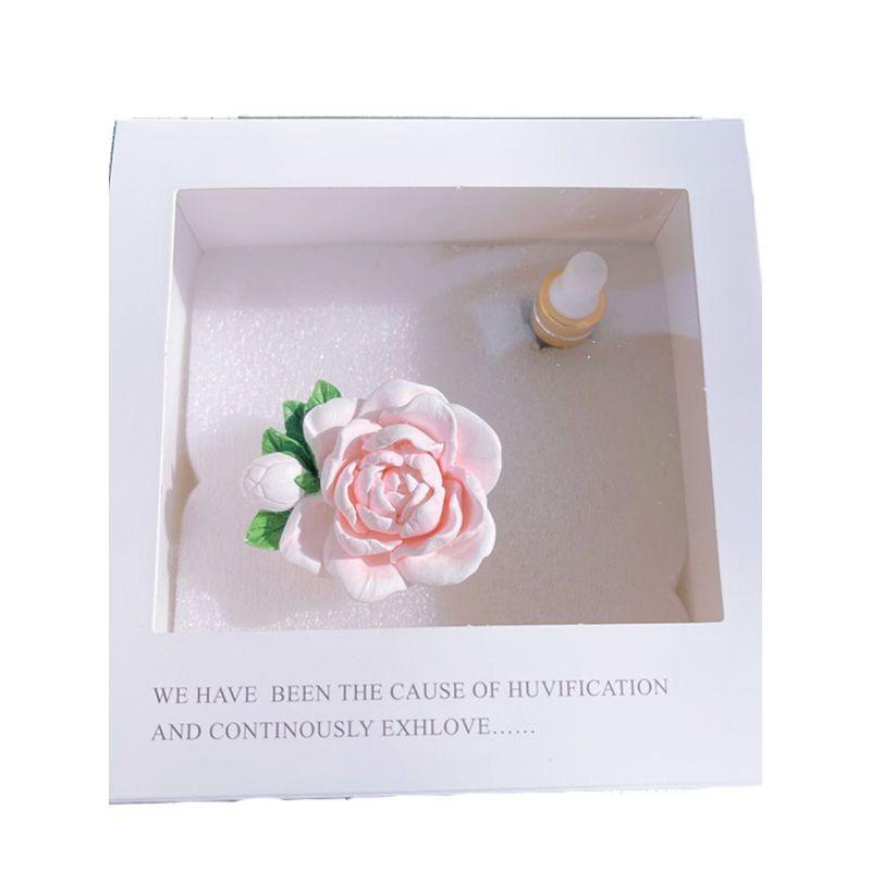 Jasmine Car Air Freshener for Air Conditioning Vent, Gardenia Car Perfume Decoration, Flower Aroma Diffuser Stone