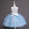 Einhorn Tutu Kleid für Babymädchen Regenbogen Chiffon Ball Outfit mit 3D Pailletten Prinzessin Geburtstagsparty Tanz Klavierkonzert Kostüm
