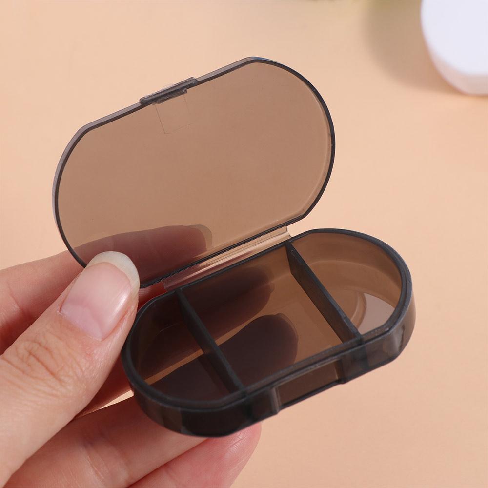 Three Compartments Small Medicine Box Transparent Travel Medicine Organizer Mini Pill Box  Pill Box