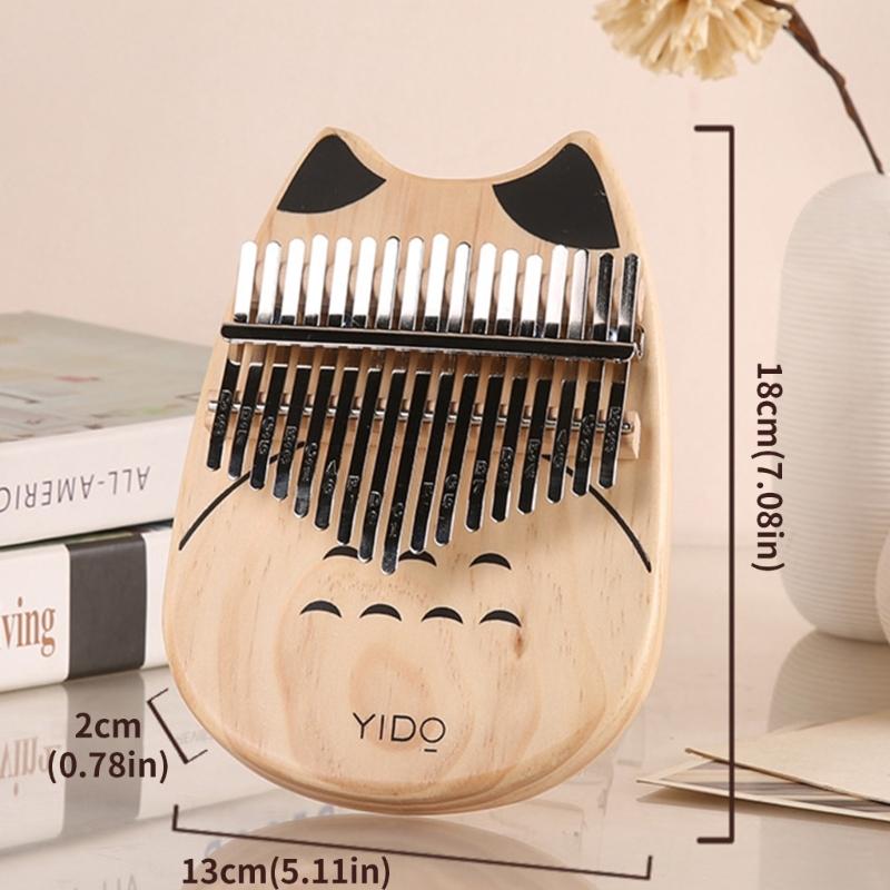 17 Keys Mini Thumb Piano, Finger Piano Musical Instrument for Kids Adults and Beginners, Music Gifts Wood Finger Piano