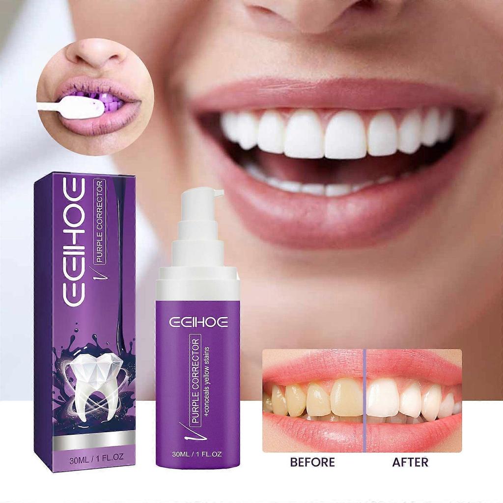 Limited time!!Eelhoe Purple Toothpaste Cleans Stains, Whitens Teeth, Protects Gums, Freshens Breath