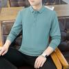 Autumn Men's Long-sleeved T-shirt Business Solid Color Lapel Men's Polo Shirt
