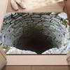 3D Rugs Optical Illusion Anti-Slip Hole Doormat 3D Illusion Hole Rug for Christmas Halloween Bedroom Living Room Bathroom