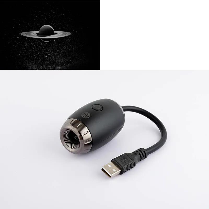 Romantic LED Starry Sky Night Light USB Powered Saturn Galaxy Projector Lamp for Car Roof Party Room Ceiling Decor Plug and Play