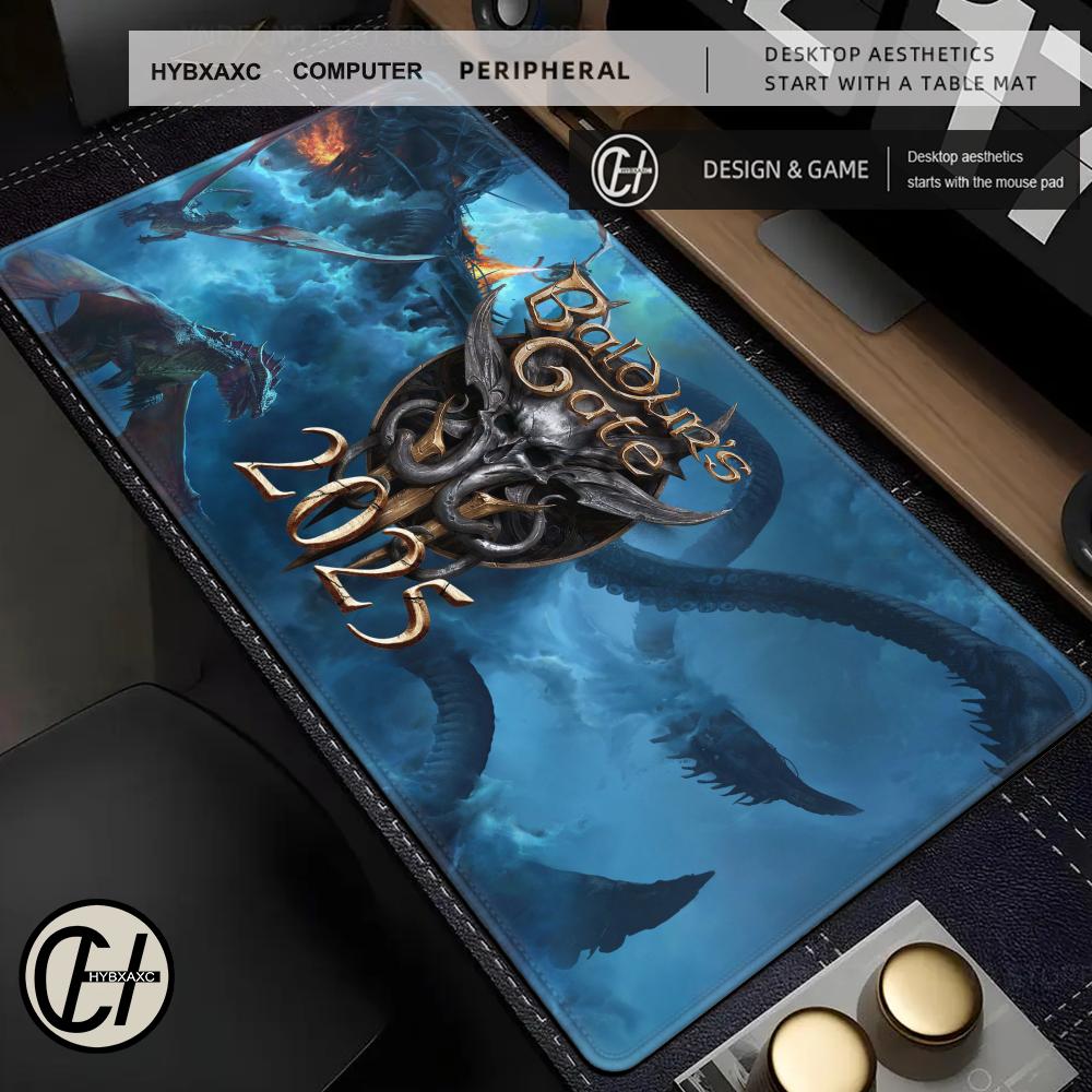 Baldurs Gate Mousepad HD Printing Computer Gamers Desk Mat Locking Edge Nonslip Mouse Pad XXL Xcm Keyboard PC Desk Pads