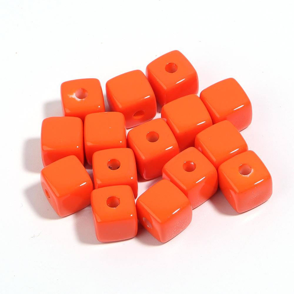 10pcs/Lot Acrylic Square Shape Beads Baking Varnish Cube Spacer Bead for DIY Original Bracelet Necklace Charms Jewelry Making