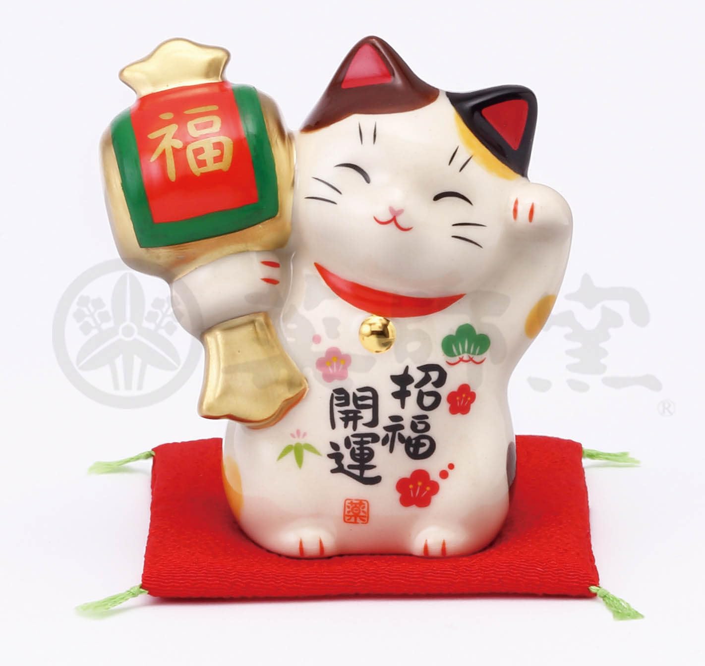 

Yakushi Kiln Good Luck Lucky Cat Hammer Holder Lucky Charm Ornament Interior [7865] чорний
