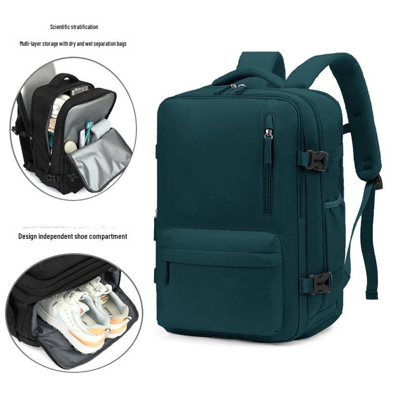 Unisex Expandable Travel Backpack with Large Capacity and Laptop Compartment