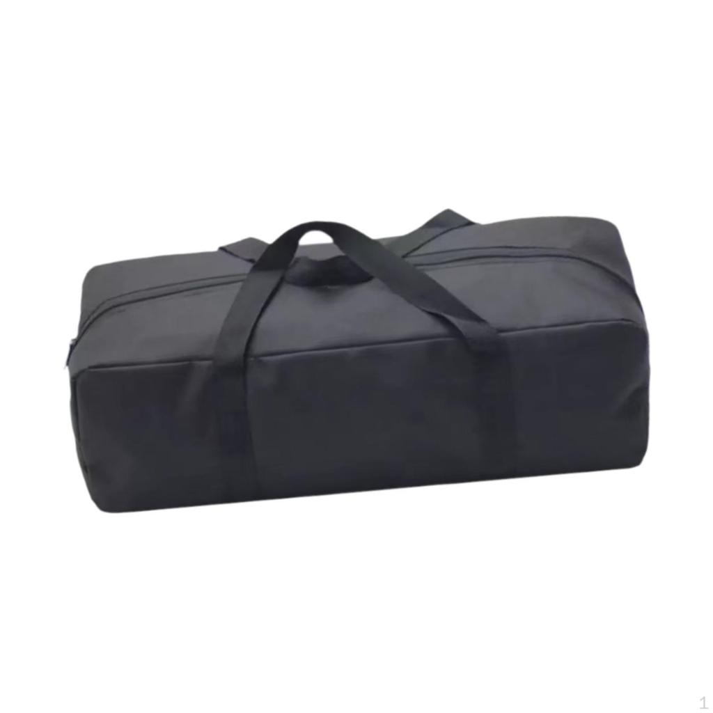 Black Camping Storage Bag with Zipper, Water-resistant, Sports Organizer for Hiking, And
