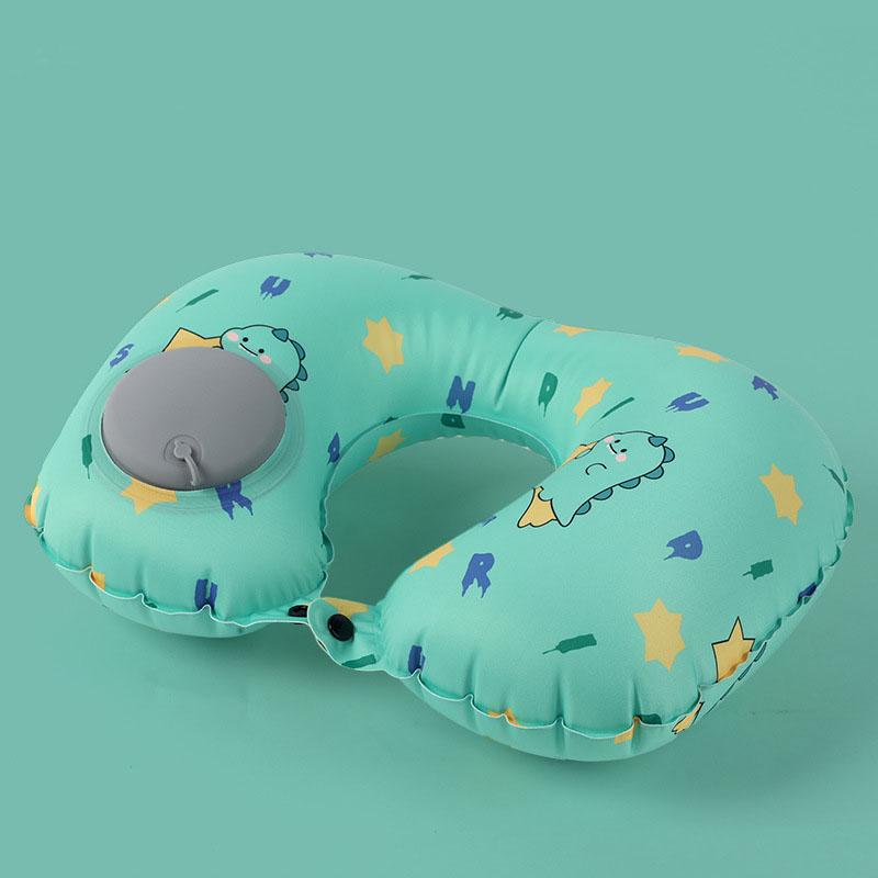 U-Shaped Portable Press Outdoor Pillow Car Seat Cushion Automatic Inflatable