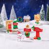 1Pc Simulation Micro Landscape Christmas Decorations Resin Road Sign Fairy Garden Ornament Dollhouse Crafts Miniature Decoration
