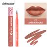 Lakerain Lip Liner GIE: 8 Shades Lightweight Nude Lip Liner with Ballpoint Felt Tip, Long-Lasting Waterproof & Smudge-Proof, Transfer-Proof Stain