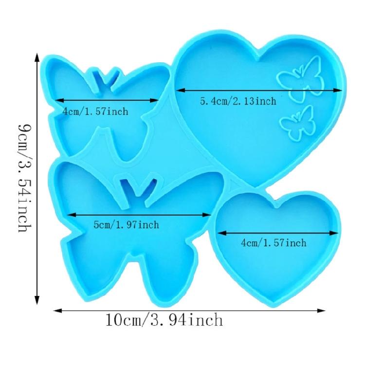 Flexible Silicone Mold Easy To Use Heart Butterfly Earrings Epoxy Resin Molds