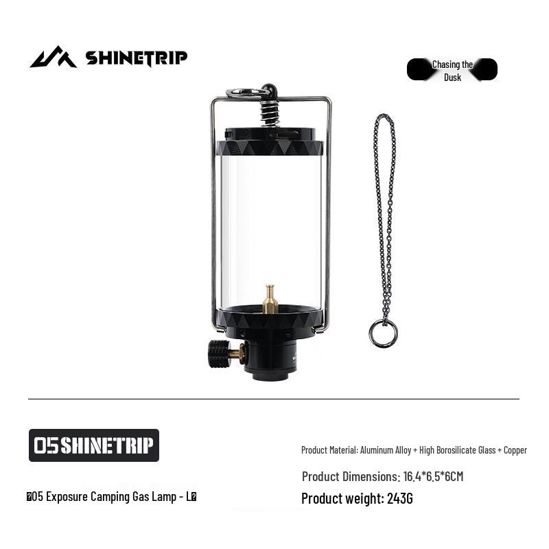 ShineTrip Mountain Fun 587 Windproof Gas Lamp with CNC-Carved Design and Campsite Atmosphere Lighting