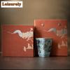 Ru Kiln Auspicious Dragon Teacup Aesthetic Tea Bowl Single Cups Tea-tasting Personal Cup Jianzhan Master Cups Chinese Tea Set