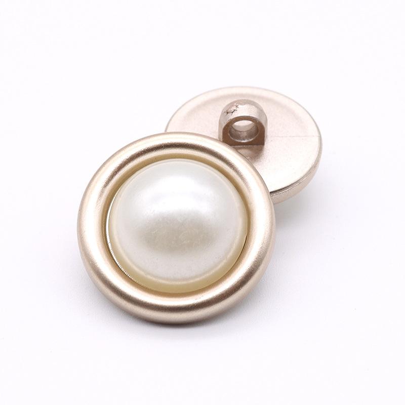High-End Pearl Plastic Buttons, Women'S Clothes Coat Coat Buttons, Versatile Oil Round Decorative Buttons