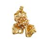 European and American Gold-Plated Geometric Flower Pendant with Zircon Necklace Accessory