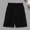 Mænd Sommer Shorts Ensfarvet Løse Elastisk Talje Snoretræk Dybt Skridt Holdes Kølige Komfortable Lommer Plus Size Knælængde Shorts Mænd Tøj