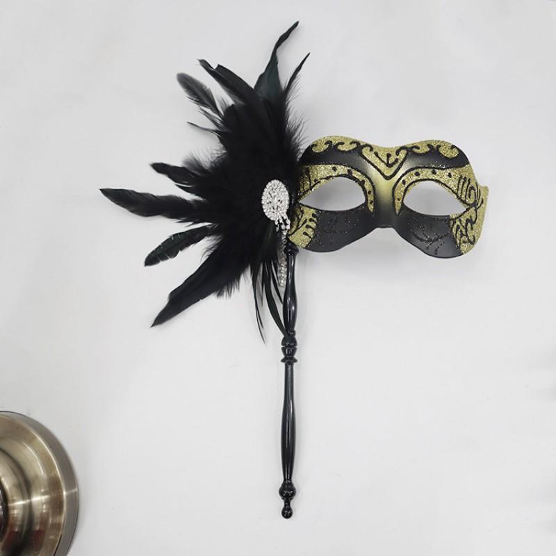 Halloween Masquerade Mask Black Feather Sexy Half Face Eye Party Cosplay Performance
