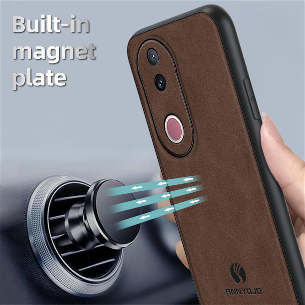 ANNYOJO For vivo V50 5G Case PU Leather+PC+TPU Anti Drop Phone Back Cover