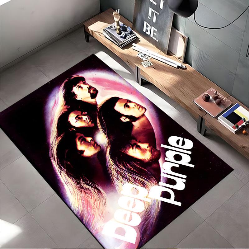 Deep Purple Band Portrait Carpet suitable as a non-slip mat for the living room or bedroom sofa