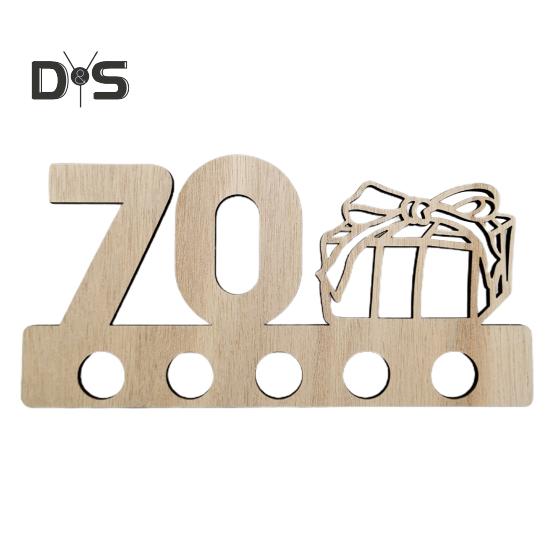 

Деревянный держатель для денег на день рождения, 5 отверстий, 18/20/25/30/40/50/60/70-летие, празднование дня рождения, кошелек для денег, украшение для рабочего стола, знак, день рождения, подарок для денег H