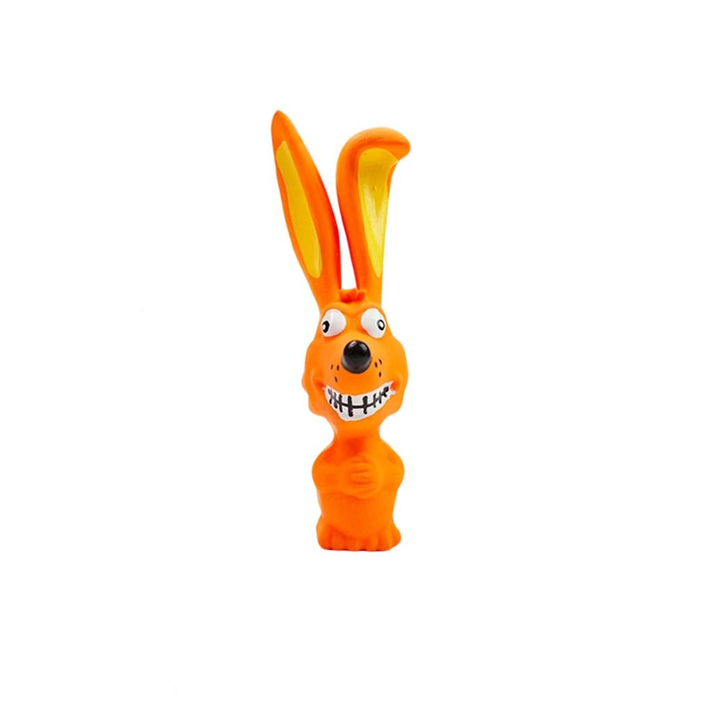 Latex Squeaky Dog Toys, Long-Eared Animal Design, Natural Rubber Chew Toys For Teeth Cleaning And Interactive Play