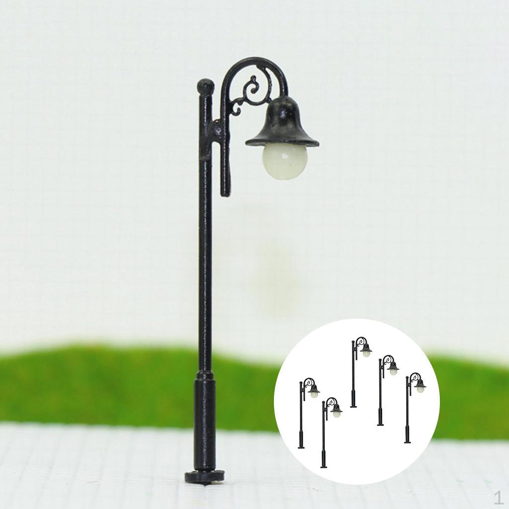 

5x 1:87 HO Single Head Model Miniature Garden Street Lawn Railway Train Landscape 3V Lights LEDs