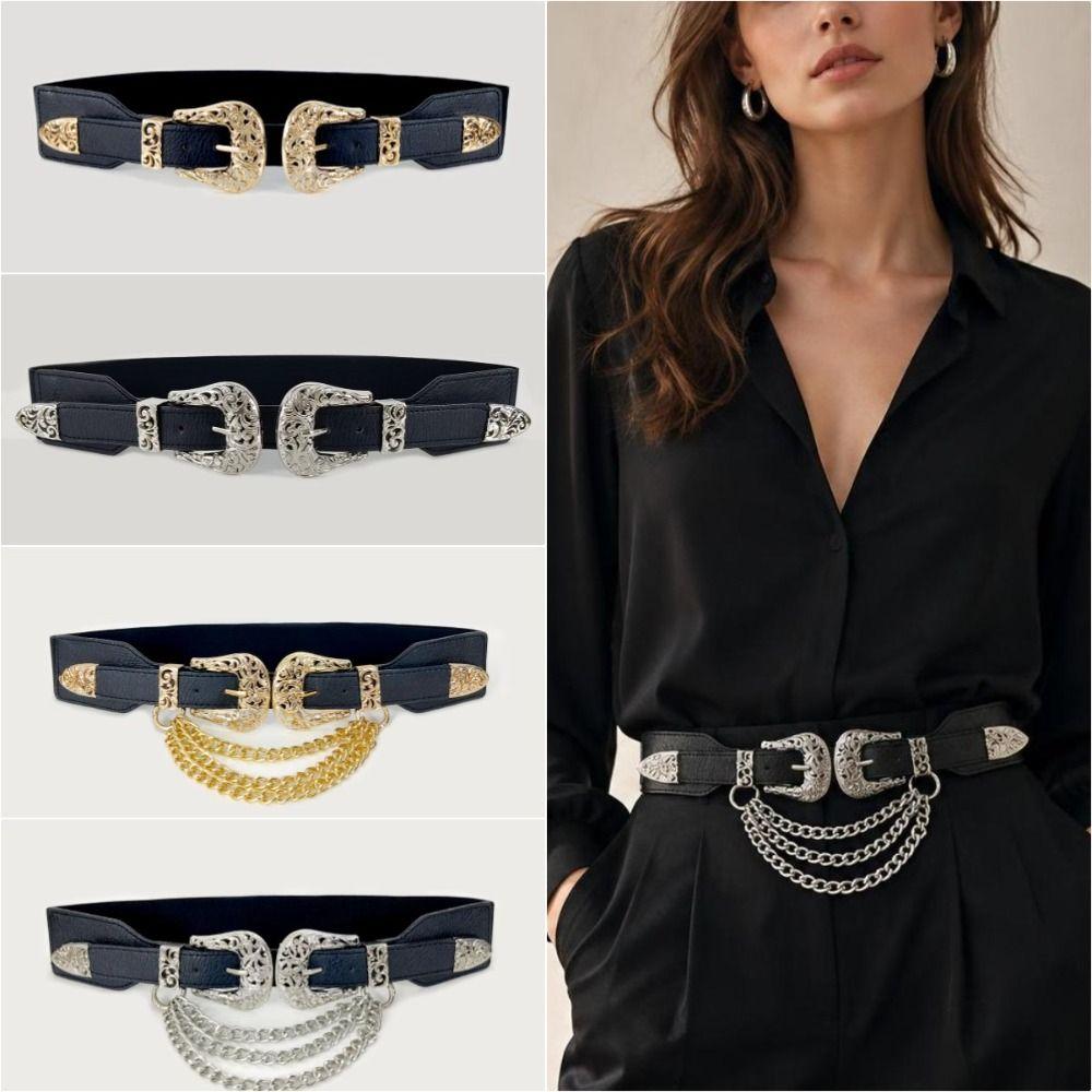 Adjustable Waist Cincher Wide Elastic Waist Belt Fashion Waist Belt Adult