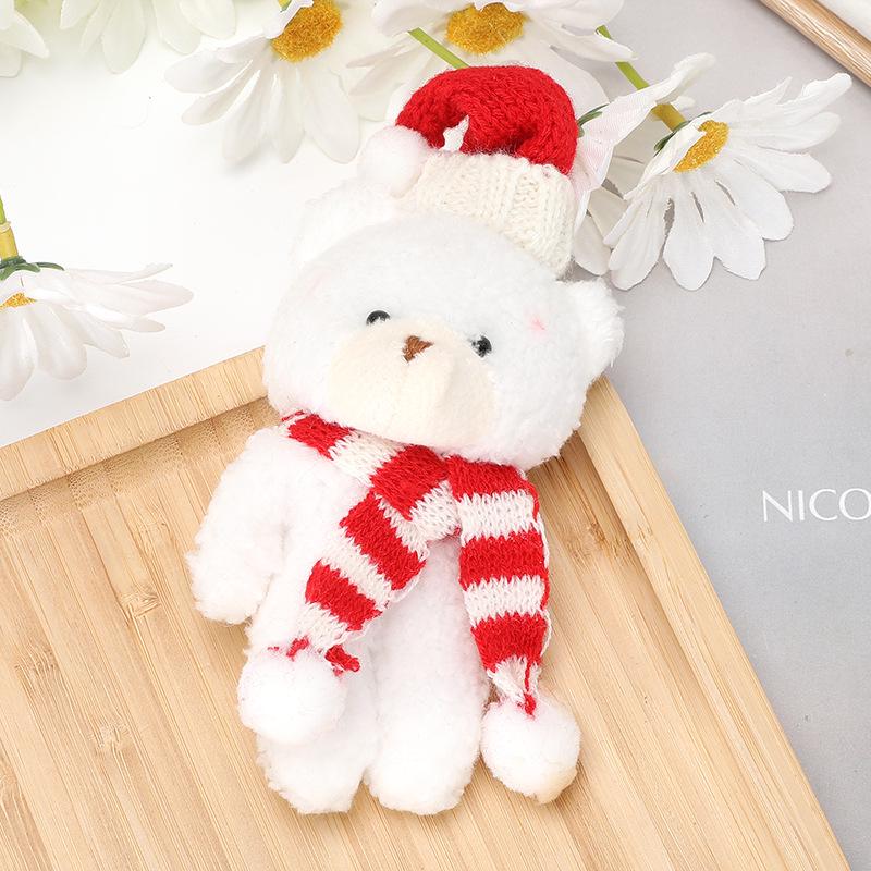 Christmas Teddy Bear with Scarf: Bouquet, Gift Box, Party Favor, Cake Decoration
