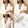 Punk Girl Cross Pendant Necklace With Geometric Alloy Design For Fashion Daily Wear