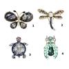 Elegant Christmas Crystal Butterfly Brooch For Women Party Dress Accessories Sparkling Lapel Pin Jewelry Gift