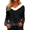 Long Sleeve Shirts For Women Cute Tops Christmas Prints Tees Blouses Casual Plus Size Basic Tops Pullover
