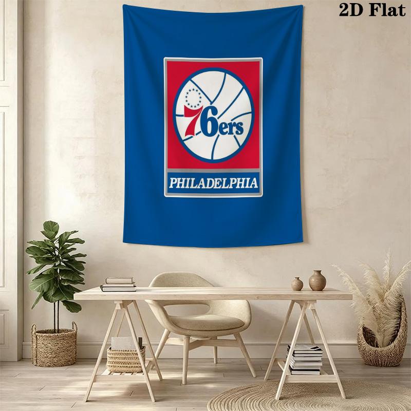 Sixers Basketball Team Logo Threepiece Set 1 Duvet Cover 2 Pillowcase Without Core Christmas Birthday Gift Bedding Set
