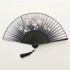 Hedvábný skládací vějíř ve stylu vintage Čínský japonský vzor Umělecké řemeslo Dárek Domácí dekorace Ornamenty Tanec Ruka Vějíř Dárky