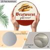 2D Flat 1pc Vintage Sausage Aluminum Decoration Plaque, German "Bratwurst Geht Immer" Lettering Sign, Kitchen Decor, Diner Decor, BBQ Area Decor