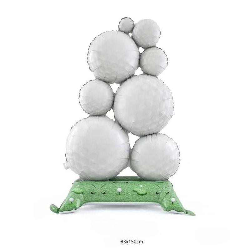 Palloncino in alluminio a forma di pila di calcio alto da terra Palloncino in foglio di alluminio standing Coppa del Mondo Palloncino in foglio di alluminio Coppa del Mondo Forniture per decorazioni per feste