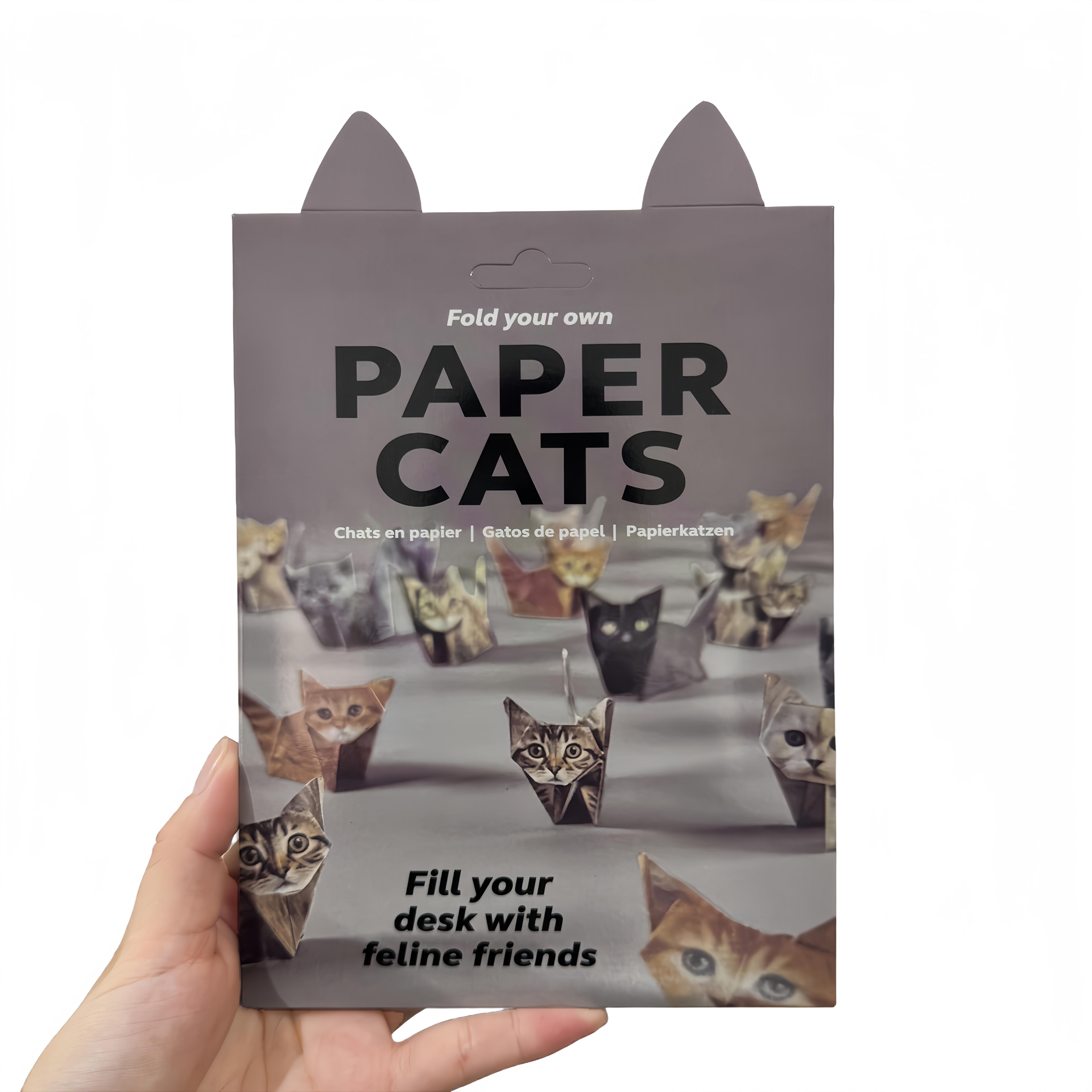 

1pack Paper Cats Origami Kit - Fold Your Own Cute pet, Perfect Gift for Cat Lovers, Handmade Paper Crafts, Ideal for Home Decor