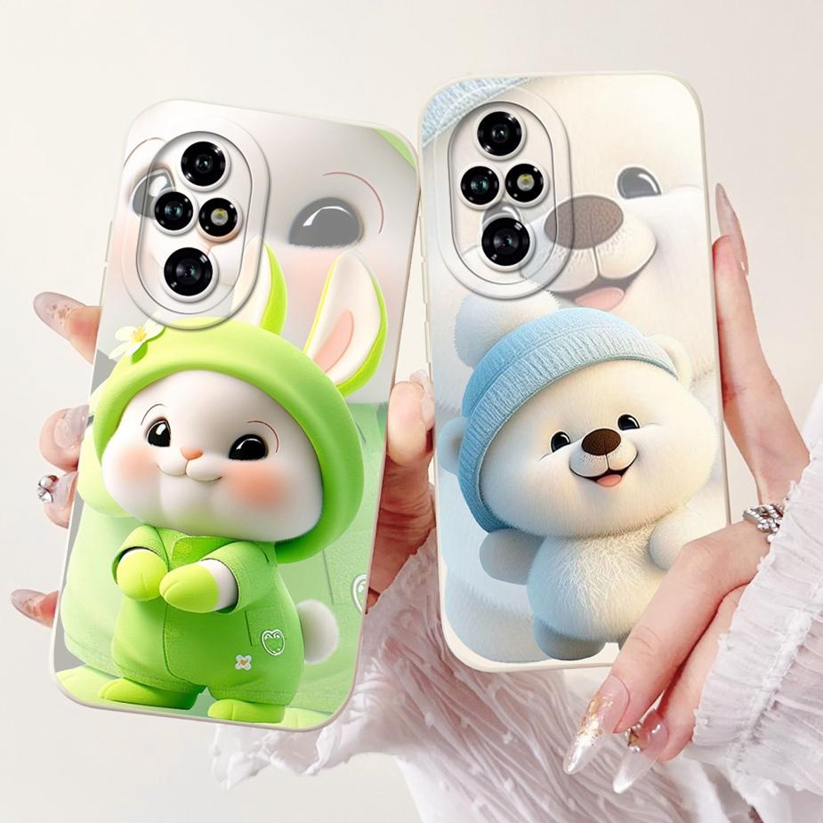 For Honor 200 Pro Case ELP-AN00 Cute Panda Cartoon Cover Shockproof Soft TPU Phone Case For Honor 200 Pro Honor200 Fundas Bumper