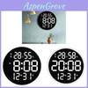 Modern Led Wall Clock With Digital Display And Temperature Sensor For Living Room Decor