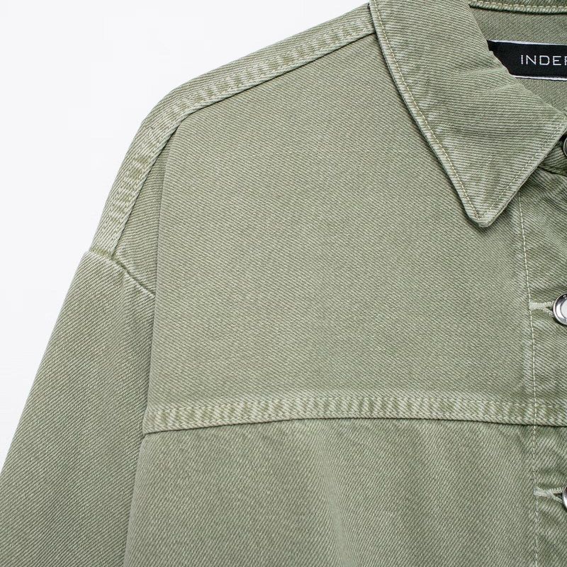 Kaslead New Arrival Women's Clothing Fashion Style Fashion Sticker Cloth Decoration Denim Jacket Coat 0108229